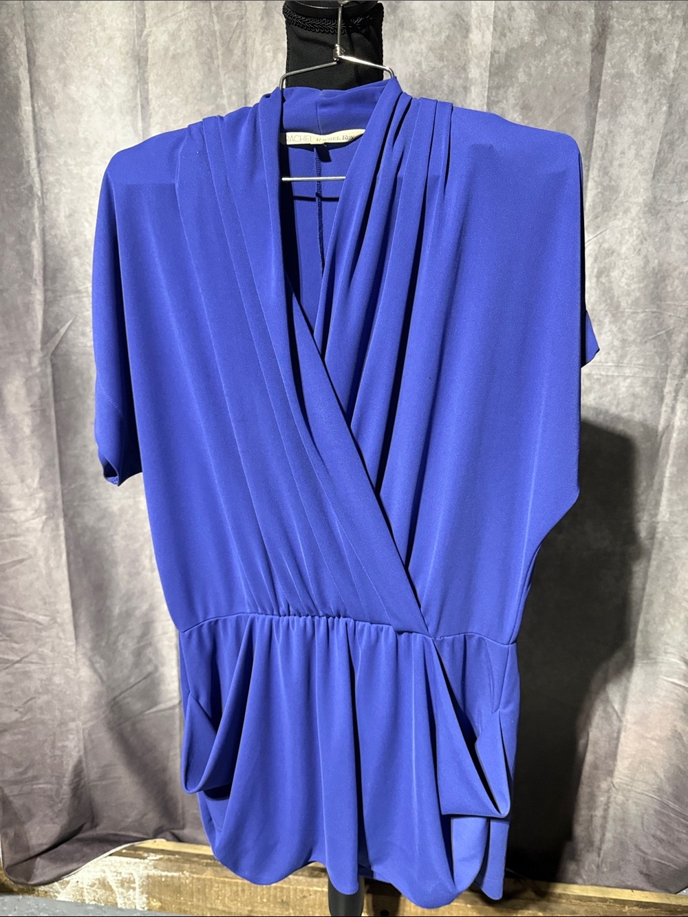 RACHEL Rachel Roy Draped V-Neck Blouse in Cobalt Blue